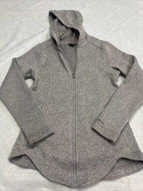 Eddie Bauer Light Gray Full-Zip Hooded jacket